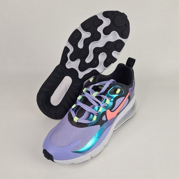Nike Air Max 270 React Purple Gry Running Women Sneakers Shoes - Picture 11 of 14
